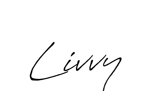 Design your own signature with our free online signature maker. With this signature software, you can create a handwritten (Antro_Vectra_Bolder) signature for name Livvy. Livvy signature style 7 images and pictures png