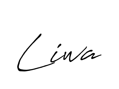 Liwa stylish signature style. Best Handwritten Sign (Antro_Vectra_Bolder) for my name. Handwritten Signature Collection Ideas for my name Liwa. Liwa signature style 7 images and pictures png