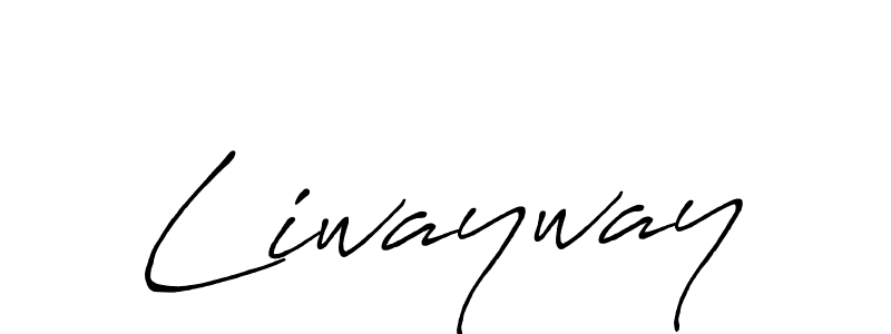 Make a beautiful signature design for name Liwayway. With this signature (Antro_Vectra_Bolder) style, you can create a handwritten signature for free. Liwayway signature style 7 images and pictures png