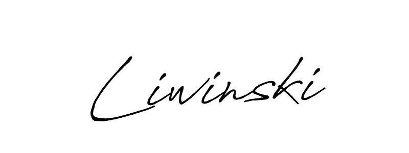 Create a beautiful signature design for name Liwinski. With this signature (Antro_Vectra_Bolder) fonts, you can make a handwritten signature for free. Liwinski signature style 7 images and pictures png