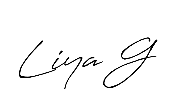 How to make Liya G signature? Antro_Vectra_Bolder is a professional autograph style. Create handwritten signature for Liya G name. Liya G signature style 7 images and pictures png