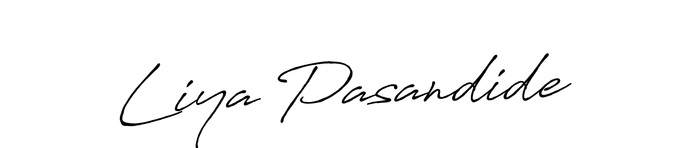 Use a signature maker to create a handwritten signature online. With this signature software, you can design (Antro_Vectra_Bolder) your own signature for name Liya Pasandide. Liya Pasandide signature style 7 images and pictures png