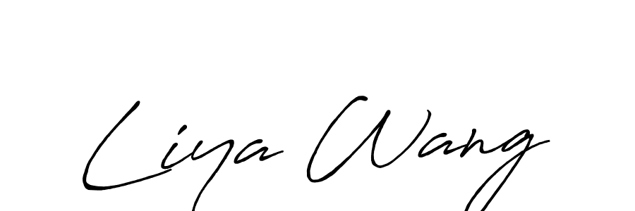 Antro_Vectra_Bolder is a professional signature style that is perfect for those who want to add a touch of class to their signature. It is also a great choice for those who want to make their signature more unique. Get Liya Wang name to fancy signature for free. Liya Wang signature style 7 images and pictures png