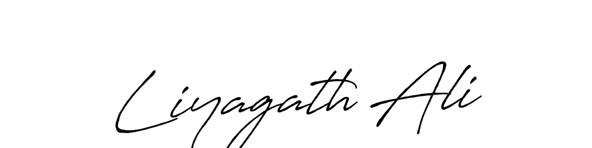 You should practise on your own different ways (Antro_Vectra_Bolder) to write your name (Liyagath Ali) in signature. don't let someone else do it for you. Liyagath Ali signature style 7 images and pictures png