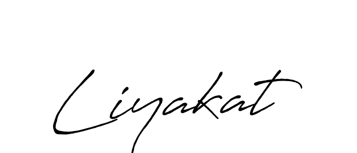 Use a signature maker to create a handwritten signature online. With this signature software, you can design (Antro_Vectra_Bolder) your own signature for name Liyakat. Liyakat signature style 7 images and pictures png