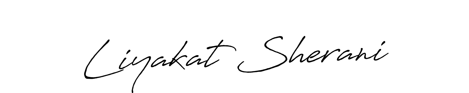 You should practise on your own different ways (Antro_Vectra_Bolder) to write your name (Liyakat Sherani) in signature. don't let someone else do it for you. Liyakat Sherani signature style 7 images and pictures png