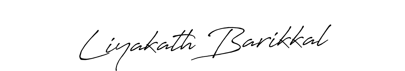 Make a beautiful signature design for name Liyakath Barikkal. With this signature (Antro_Vectra_Bolder) style, you can create a handwritten signature for free. Liyakath Barikkal signature style 7 images and pictures png