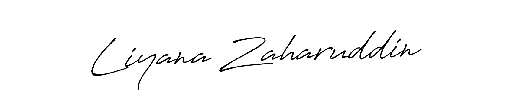 Design your own signature with our free online signature maker. With this signature software, you can create a handwritten (Antro_Vectra_Bolder) signature for name Liyana Zaharuddin. Liyana Zaharuddin signature style 7 images and pictures png