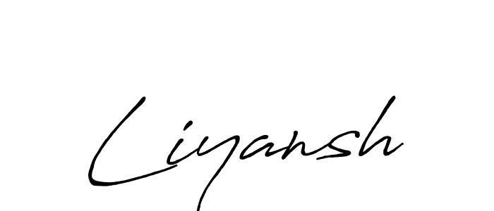 Make a beautiful signature design for name Liyansh. With this signature (Antro_Vectra_Bolder) style, you can create a handwritten signature for free. Liyansh signature style 7 images and pictures png