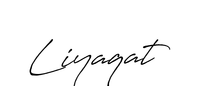 Use a signature maker to create a handwritten signature online. With this signature software, you can design (Antro_Vectra_Bolder) your own signature for name Liyaqat. Liyaqat signature style 7 images and pictures png