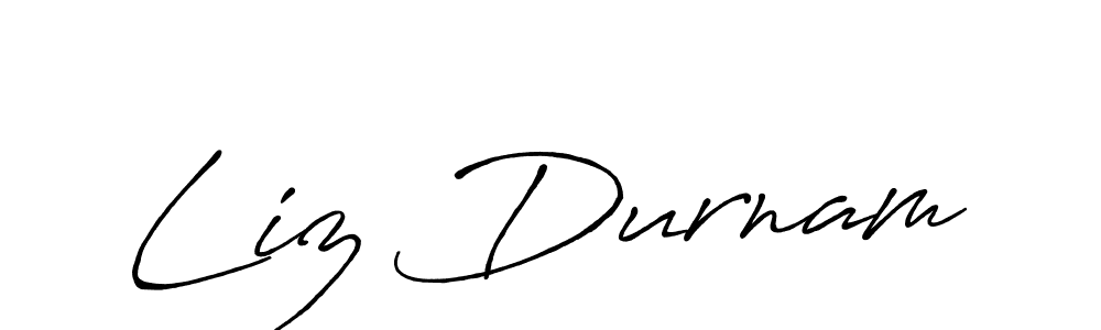 Use a signature maker to create a handwritten signature online. With this signature software, you can design (Antro_Vectra_Bolder) your own signature for name Liz Durnam. Liz Durnam signature style 7 images and pictures png