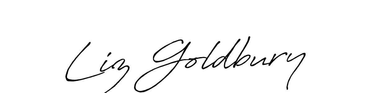 Create a beautiful signature design for name Liz Goldbury. With this signature (Antro_Vectra_Bolder) fonts, you can make a handwritten signature for free. Liz Goldbury signature style 7 images and pictures png