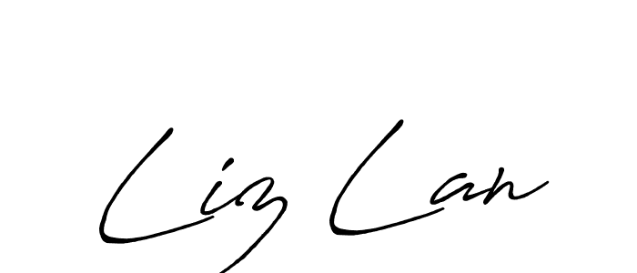How to make Liz Lan signature? Antro_Vectra_Bolder is a professional autograph style. Create handwritten signature for Liz Lan name. Liz Lan signature style 7 images and pictures png