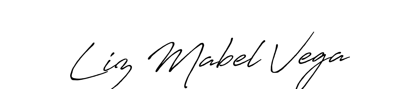 You should practise on your own different ways (Antro_Vectra_Bolder) to write your name (Liz Mabel Vega) in signature. don't let someone else do it for you. Liz Mabel Vega signature style 7 images and pictures png
