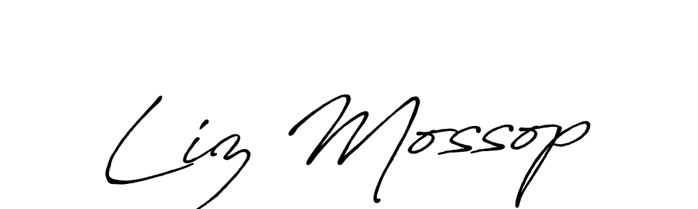 Design your own signature with our free online signature maker. With this signature software, you can create a handwritten (Antro_Vectra_Bolder) signature for name Liz Mossop. Liz Mossop signature style 7 images and pictures png