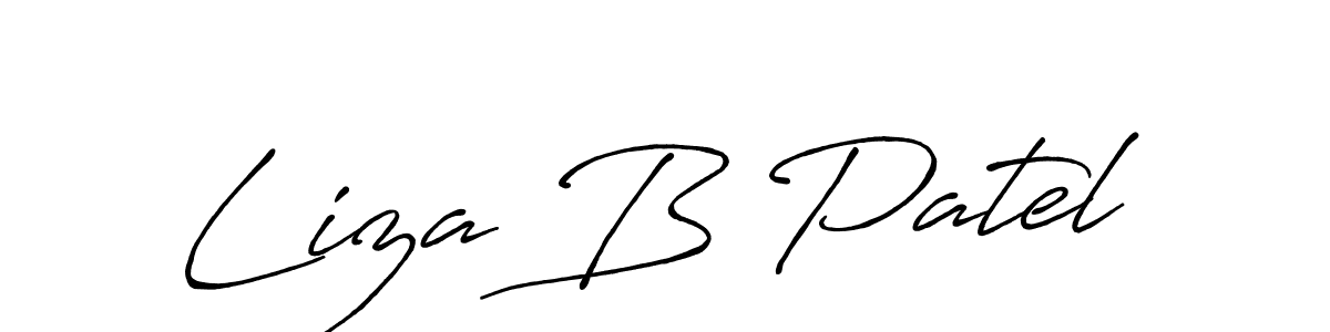 Antro_Vectra_Bolder is a professional signature style that is perfect for those who want to add a touch of class to their signature. It is also a great choice for those who want to make their signature more unique. Get Liza B Patel name to fancy signature for free. Liza B Patel signature style 7 images and pictures png