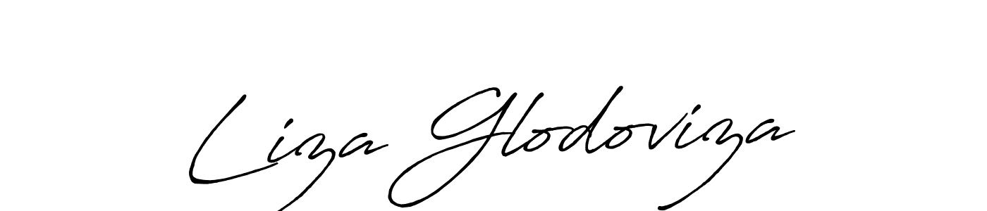 How to make Liza Glodoviza name signature. Use Antro_Vectra_Bolder style for creating short signs online. This is the latest handwritten sign. Liza Glodoviza signature style 7 images and pictures png