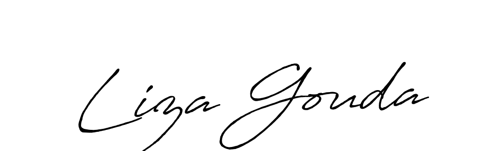 How to Draw Liza Gouda signature style? Antro_Vectra_Bolder is a latest design signature styles for name Liza Gouda. Liza Gouda signature style 7 images and pictures png