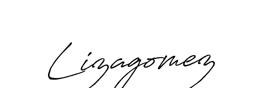 You should practise on your own different ways (Antro_Vectra_Bolder) to write your name (Lizagomez) in signature. don't let someone else do it for you. Lizagomez signature style 7 images and pictures png