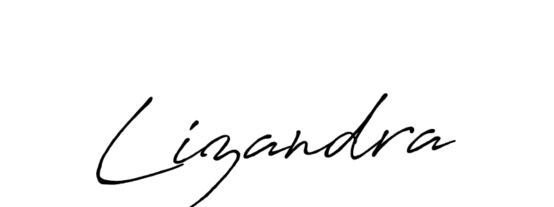 Make a beautiful signature design for name Lizandra. With this signature (Antro_Vectra_Bolder) style, you can create a handwritten signature for free. Lizandra signature style 7 images and pictures png