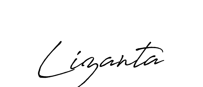 Also You can easily find your signature by using the search form. We will create Lizanta name handwritten signature images for you free of cost using Antro_Vectra_Bolder sign style. Lizanta signature style 7 images and pictures png