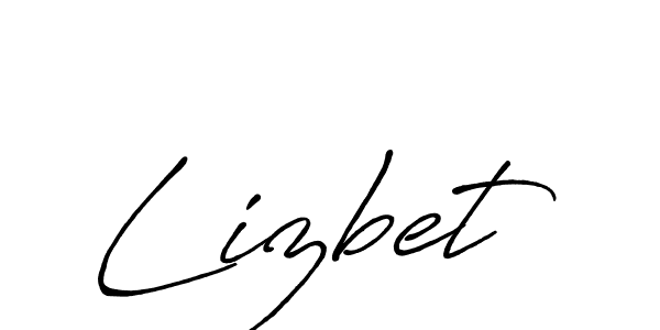 You should practise on your own different ways (Antro_Vectra_Bolder) to write your name (Lizbet) in signature. don't let someone else do it for you. Lizbet signature style 7 images and pictures png