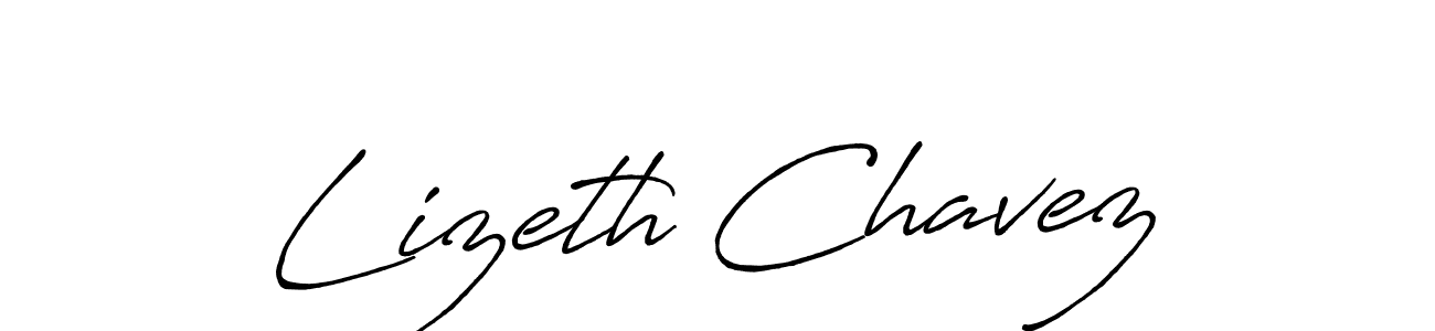 Make a beautiful signature design for name Lizeth Chavez. With this signature (Antro_Vectra_Bolder) style, you can create a handwritten signature for free. Lizeth Chavez signature style 7 images and pictures png