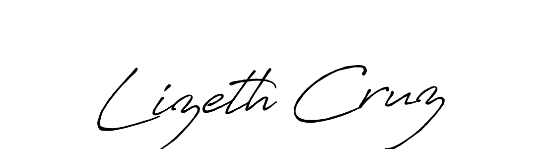 Make a beautiful signature design for name Lizeth Cruz. With this signature (Antro_Vectra_Bolder) style, you can create a handwritten signature for free. Lizeth Cruz signature style 7 images and pictures png