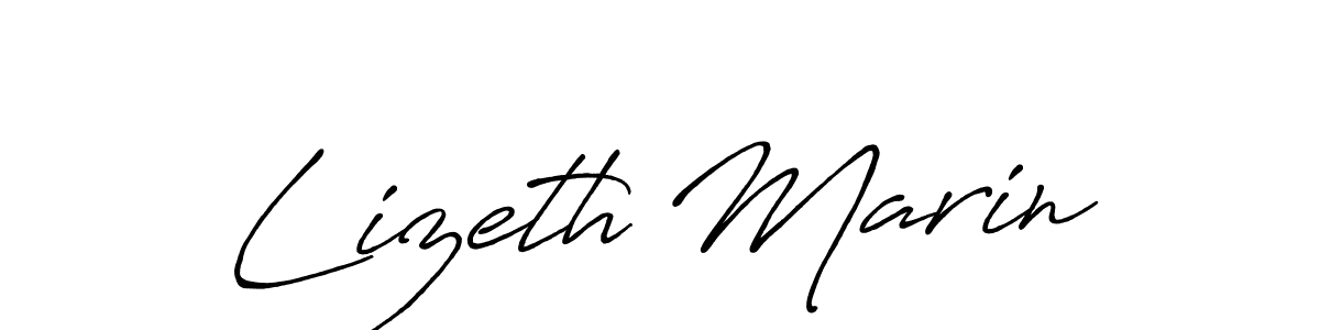 Design your own signature with our free online signature maker. With this signature software, you can create a handwritten (Antro_Vectra_Bolder) signature for name Lizeth Marin. Lizeth Marin signature style 7 images and pictures png