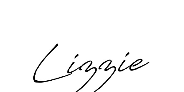 Create a beautiful signature design for name Lizzie. With this signature (Antro_Vectra_Bolder) fonts, you can make a handwritten signature for free. Lizzie signature style 7 images and pictures png