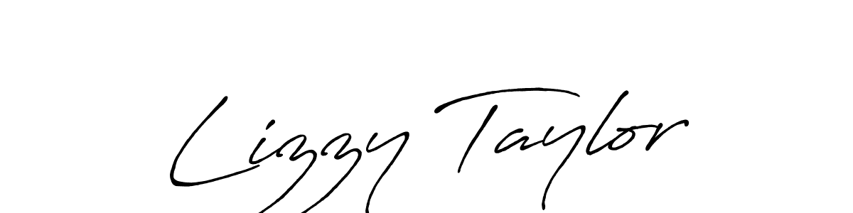 Design your own signature with our free online signature maker. With this signature software, you can create a handwritten (Antro_Vectra_Bolder) signature for name Lizzy Taylor. Lizzy Taylor signature style 7 images and pictures png