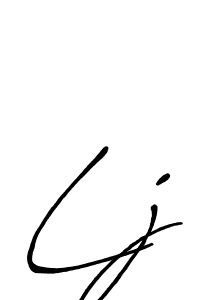 Lj stylish signature style. Best Handwritten Sign (Antro_Vectra_Bolder) for my name. Handwritten Signature Collection Ideas for my name Lj. Lj signature style 7 images and pictures png