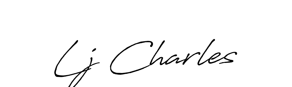 How to make Lj Charles name signature. Use Antro_Vectra_Bolder style for creating short signs online. This is the latest handwritten sign. Lj Charles signature style 7 images and pictures png