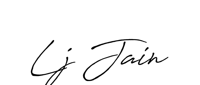 Also You can easily find your signature by using the search form. We will create Lj Jain name handwritten signature images for you free of cost using Antro_Vectra_Bolder sign style. Lj Jain signature style 7 images and pictures png