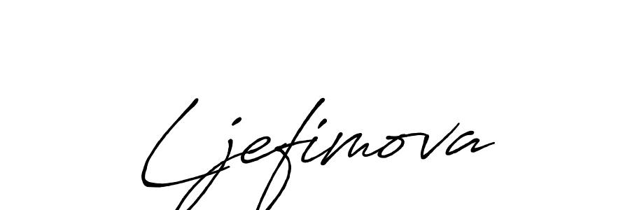 Make a beautiful signature design for name Ljefimova. With this signature (Antro_Vectra_Bolder) style, you can create a handwritten signature for free. Ljefimova signature style 7 images and pictures png