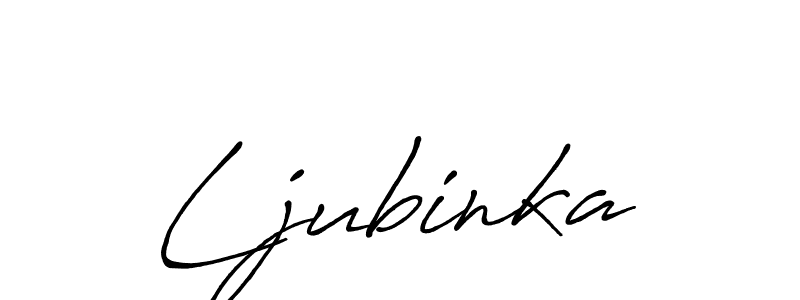 How to make Ljubinka signature? Antro_Vectra_Bolder is a professional autograph style. Create handwritten signature for Ljubinka name. Ljubinka signature style 7 images and pictures png