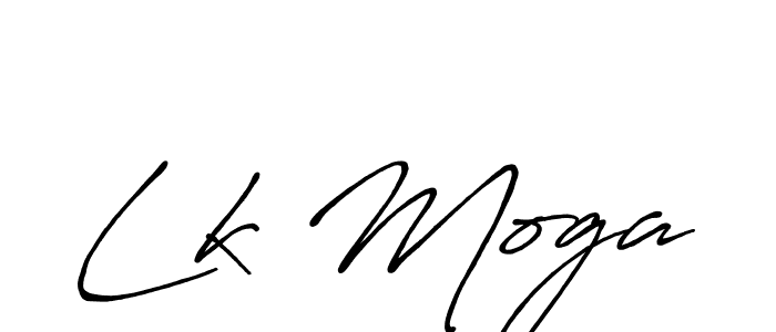 Lk Moga stylish signature style. Best Handwritten Sign (Antro_Vectra_Bolder) for my name. Handwritten Signature Collection Ideas for my name Lk Moga. Lk Moga signature style 7 images and pictures png