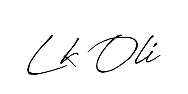 Also You can easily find your signature by using the search form. We will create Lk Oli name handwritten signature images for you free of cost using Antro_Vectra_Bolder sign style. Lk Oli signature style 7 images and pictures png