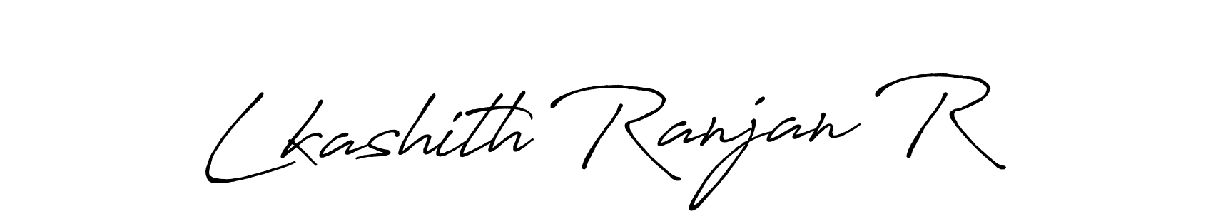 Make a beautiful signature design for name Lkashith Ranjan R. With this signature (Antro_Vectra_Bolder) style, you can create a handwritten signature for free. Lkashith Ranjan R signature style 7 images and pictures png