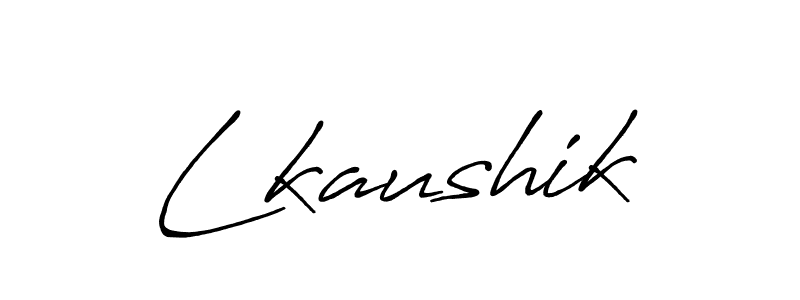 How to Draw Lkaushik signature style? Antro_Vectra_Bolder is a latest design signature styles for name Lkaushik. Lkaushik signature style 7 images and pictures png