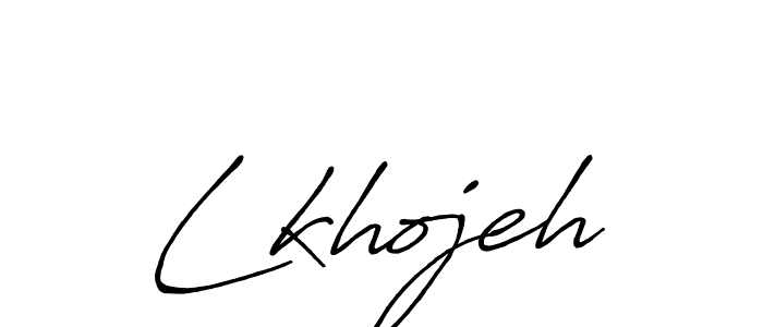 Create a beautiful signature design for name Lkhojeh. With this signature (Antro_Vectra_Bolder) fonts, you can make a handwritten signature for free. Lkhojeh signature style 7 images and pictures png