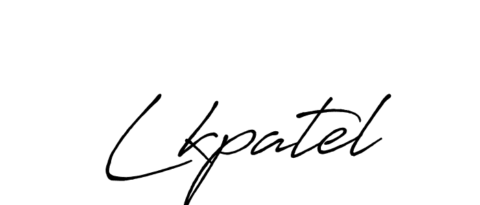 How to make Lkpatel name signature. Use Antro_Vectra_Bolder style for creating short signs online. This is the latest handwritten sign. Lkpatel signature style 7 images and pictures png