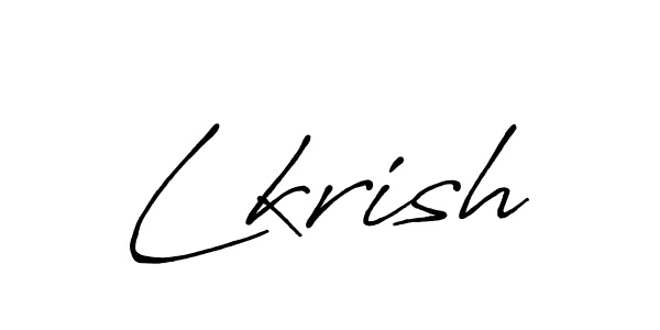 Create a beautiful signature design for name Lkrish. With this signature (Antro_Vectra_Bolder) fonts, you can make a handwritten signature for free. Lkrish signature style 7 images and pictures png
