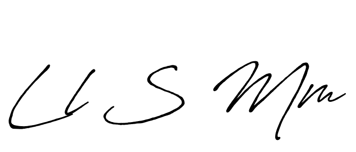 How to make Ll S Mm name signature. Use Antro_Vectra_Bolder style for creating short signs online. This is the latest handwritten sign. Ll S Mm signature style 7 images and pictures png