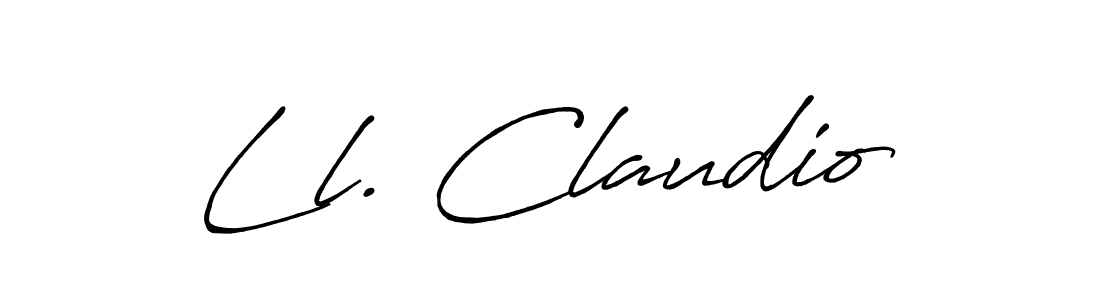 How to make Ll. Claudio name signature. Use Antro_Vectra_Bolder style for creating short signs online. This is the latest handwritten sign. Ll. Claudio signature style 7 images and pictures png