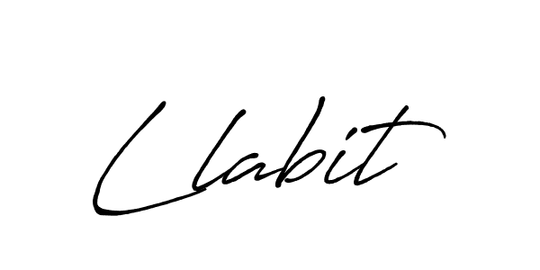 Use a signature maker to create a handwritten signature online. With this signature software, you can design (Antro_Vectra_Bolder) your own signature for name Llabit. Llabit signature style 7 images and pictures png