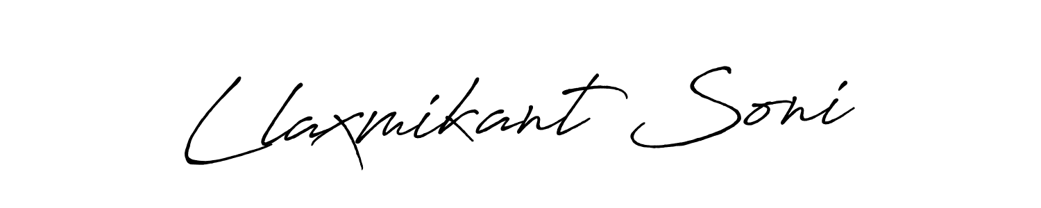 It looks lik you need a new signature style for name Llaxmikant Soni. Design unique handwritten (Antro_Vectra_Bolder) signature with our free signature maker in just a few clicks. Llaxmikant Soni signature style 7 images and pictures png