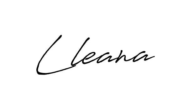 How to make Lleana name signature. Use Antro_Vectra_Bolder style for creating short signs online. This is the latest handwritten sign. Lleana signature style 7 images and pictures png