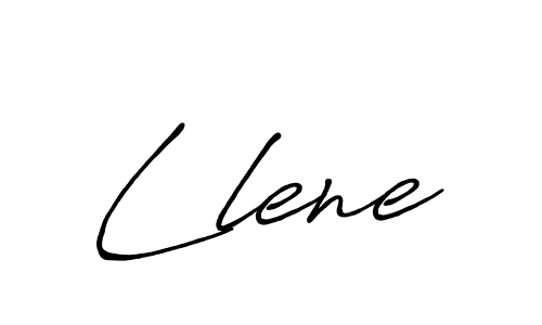 Llene stylish signature style. Best Handwritten Sign (Antro_Vectra_Bolder) for my name. Handwritten Signature Collection Ideas for my name Llene. Llene signature style 7 images and pictures png