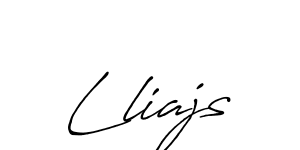 You should practise on your own different ways (Antro_Vectra_Bolder) to write your name (Lliajs) in signature. don't let someone else do it for you. Lliajs signature style 7 images and pictures png